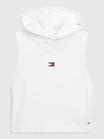 Lány Tommy Hilfiger Ujjatlan Hoodies Fehér | HU 1787FDN